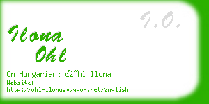 ilona ohl business card
